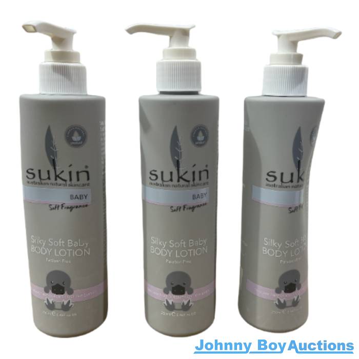 Bulk Lot of 3 Sukin Products<br><br><b style="color: #03236b;">Baby Body Lotion</b>
