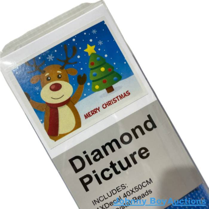 Diamond Art Full Drill 40x50<br><br><b style="color: #03236b;">Christmas Reindeer</b>