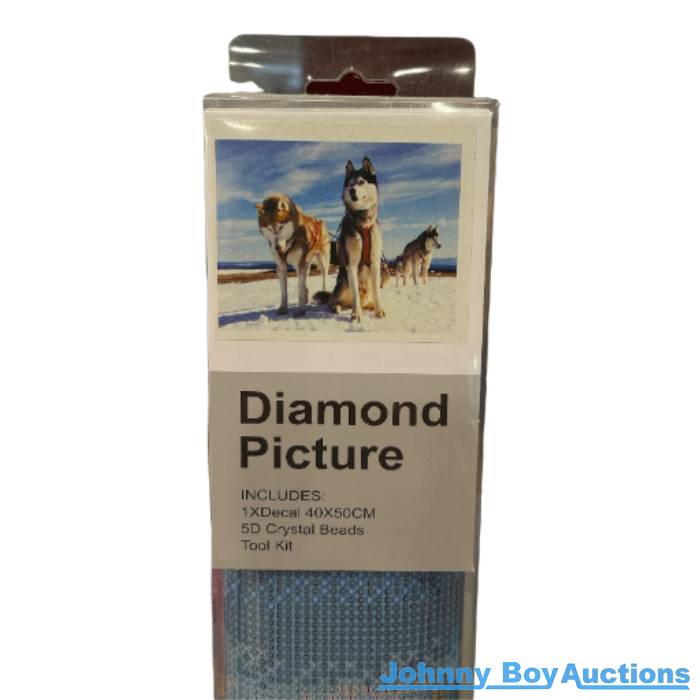 Diamond Art Full Drill 40x50<br><Br><b style="color: #03236b;">Huskies</b>