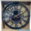 Black & Gold Metal/Glass Clock<br><br><b style="color: #03236b;">Size 305mm</b>