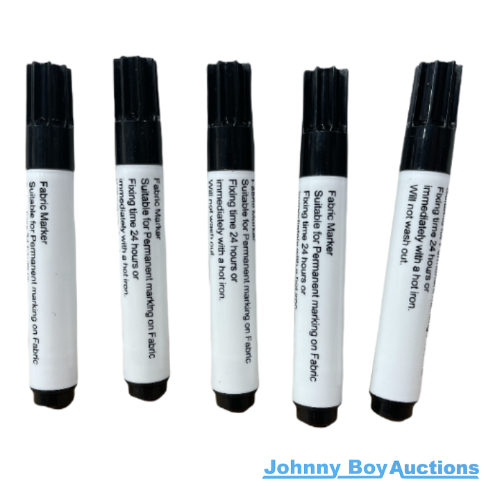 5 x Permanent Markers<br><br><b style="color: #03236a;">Ideal for Kids Uniforms etc</b>