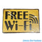 Vintage Style Tin Sign Size A4<br><Br><b style="color: #03236a;">Free WiFi</b>