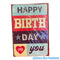 Vintage Style Tin Sign Size A4<br><Br><b style="color: #03236a;">Happy Birthday</b>