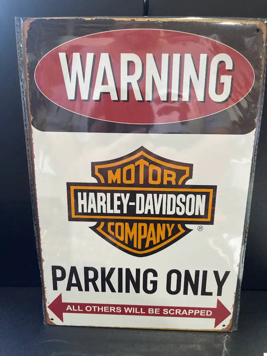 Vintage Style Tin Sign Size A4<br><b style="color: #03236a;">JBAU777</b><Br><b style="color: #03236a;">Harley Davidson</b>