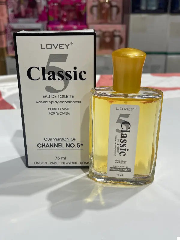 Women Perfume Lovey Classic 5<br><b style="color: #03236a;">JBAU1159</b><br><b style="color: #03236a;">Our Version of No.5*</b>