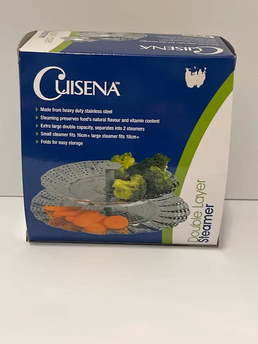 Cuisena Double Layer Steamer<br><b style="color: #03236a;">JBAU258</b>