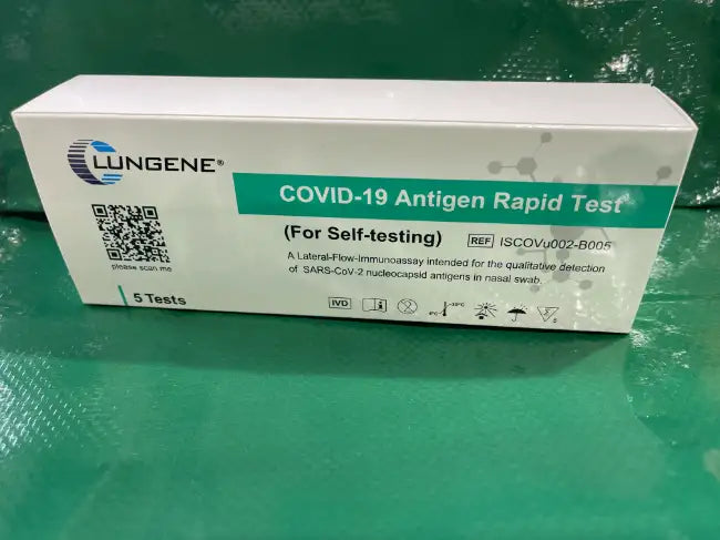 Lungene Covid 19 Rapid Tests<br><b style="color: #03236a;">JBAU1632</b><Br><b style="color: #03236a;">5 Tests</b>