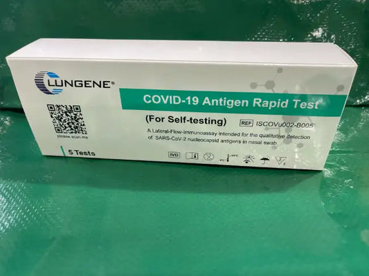 Lungene Covid 19 Rapid Tests<br><b style="color: #03236a;">JBAU1630</b><Br><b style="color: #03236a;">5 Tests</b>