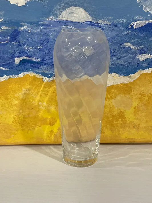 Glass Vase<br><b style="color: #03236a;">JBAU1026</b><br><b style="color: #03236a;">200mm High</b>