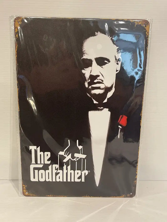 Vintage Style Tin Sign<br><b style="color: #03236a;">JBAU674</b><br><b style="color: #03236a;">The God Father</b>