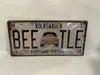 Vintage Style Tin Number Plate Sign<br><b style="color: #03236a;">JBAU667</b><br><b style="color: #03236a;">Volkswagen</b>