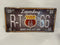 Vintage Style Tin Number Plate Sign<br><b style="color: #03236a;">JBAU833</b><br><b style="color: #03236a;">R-T-66</b>