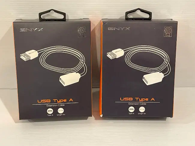 Onyx USB Extension Cable Lot of 2<br><b style="color: #03236a;">JBAU1331</b><br><b style="color: #03236a;">RRP $19.95</b>