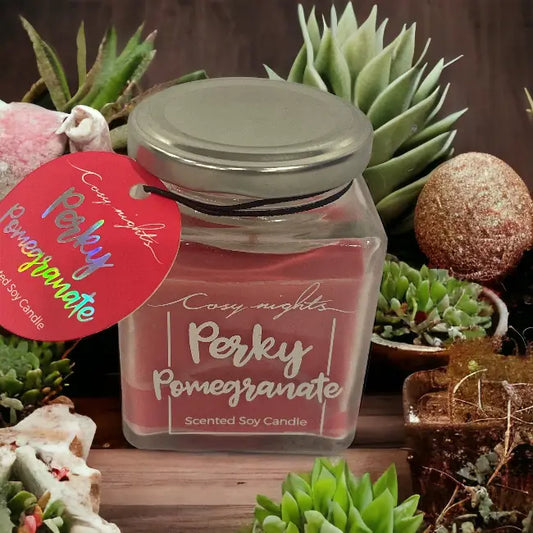 Cosy Nights Soy Candle<br><b style="color: #03236a;">JBAU1730</b><br><b style="color: #03236a;">Perky Pomegranate</b>