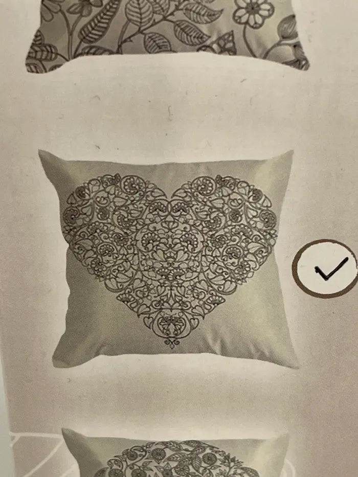 DIY Cushion Cover<br><b style="color: #03236a;">JBAU1597</b><Br><b style="color: #03236a;">Heart Design</b>