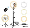 10" Led Ring Light On Extendable Tripod With Remote<br><b style="color: #03236a;">JBAU1605</b><Br><b style="color: #03236a;">Extendable</b>
