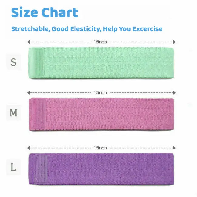 3 Hip Circle Loop Bands with Workout Exercise Guide & Convenient Bag<br><b style="color: #03236a;">JBAU1568</b>