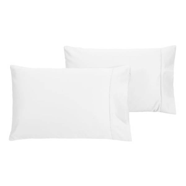 Dreamaker 1000Tc Cotton Sateen Standard Pillowcase Twin Pack White<Br><b style="color: #03236a;">RRP $39.00</b>