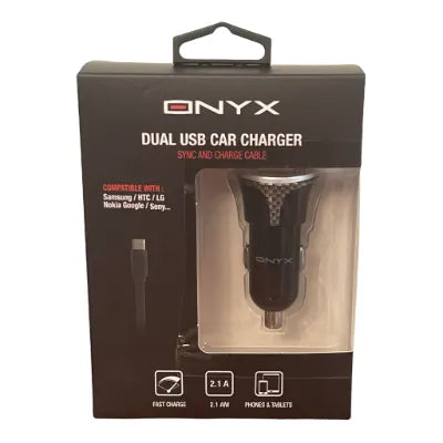 Onyx Dual USB Charger & Cable<br><b style="color: #03236a;">JBAU189</b><br><b style="color: #03236b;">To Suit Smartphones Type C</b>